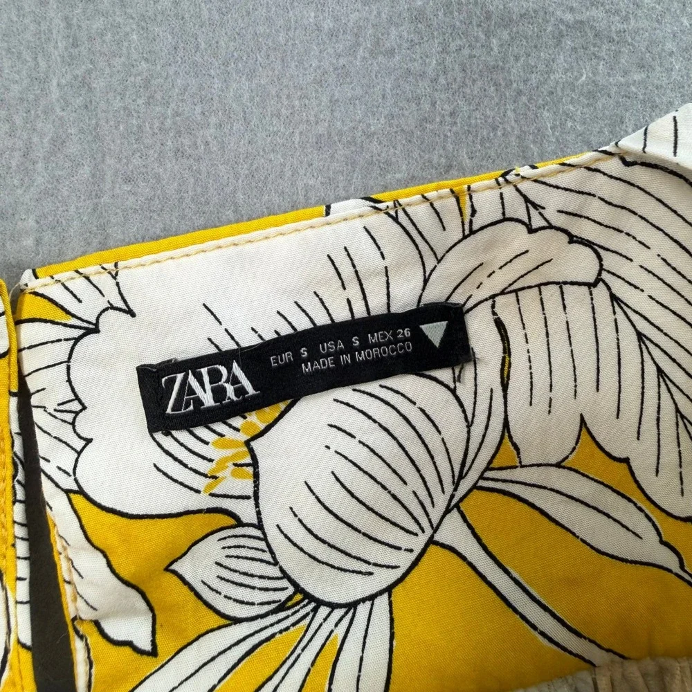 Zara Yellow Floral Tiered Maxi Dress - Picture 3 of 8